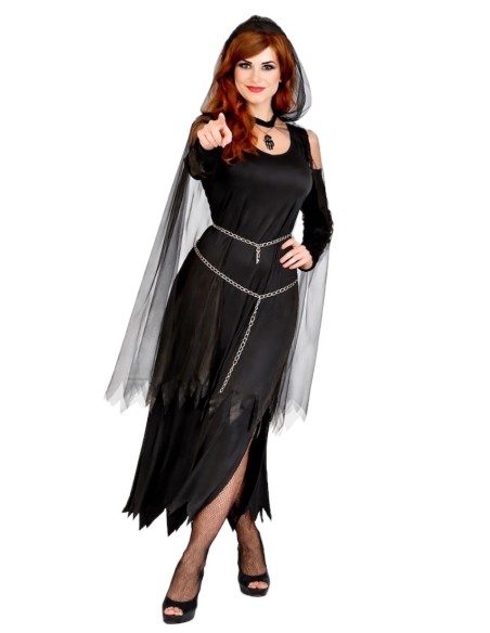 Fantasia Mulher Foice Tamanho M - de alta qualidade, ideal para carnaval, festas temáticas e eventos especiais.